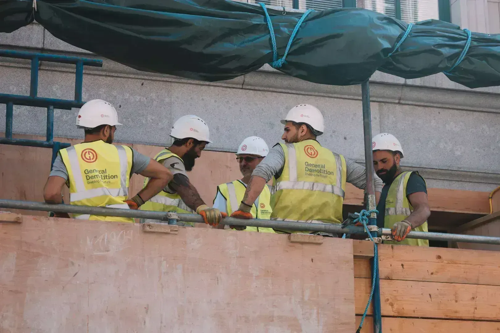 Our roofing team at work